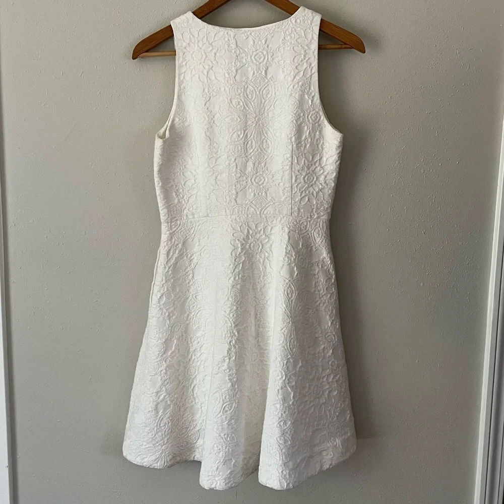 Leifsdottir High Tea Fit and flare Cocktail Dress in White Size 4 - Picture 10 of 12